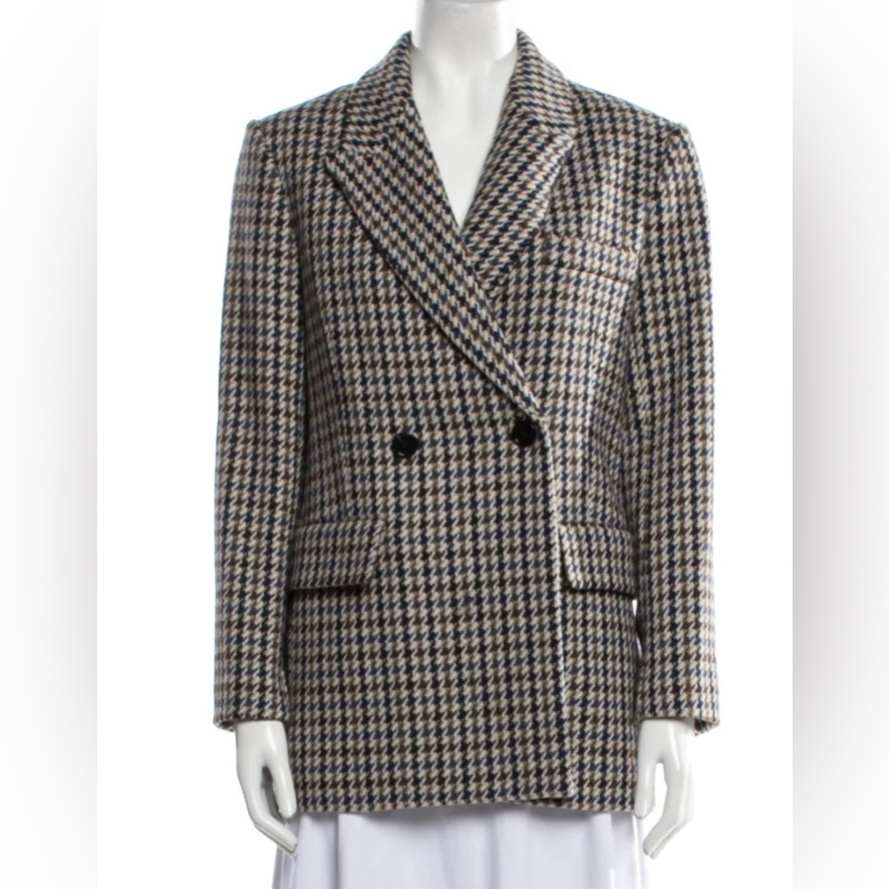 MAJE Houndstooth Print Blazer